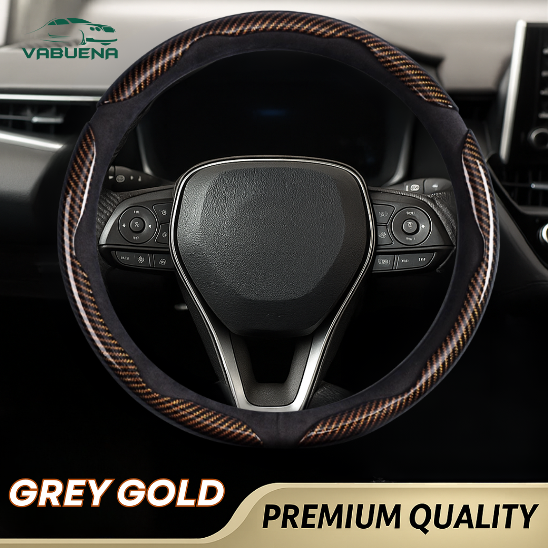 Samoz Shield - Universal Fit Anti-Slip Carbon Fiber Silicone Steering Wheel Cover