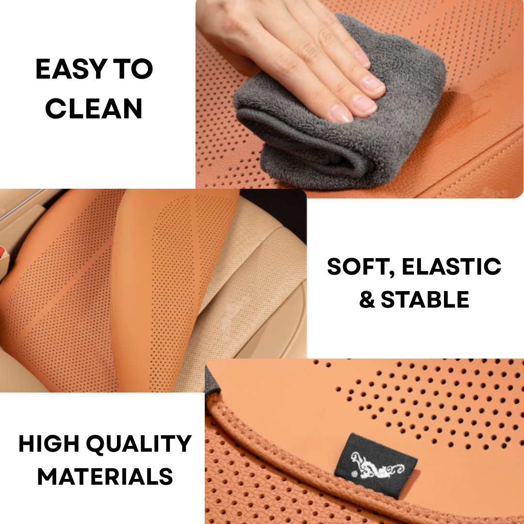AirLux Seat Cover - Universal All-Season Ventilated Leather – Breathable Comfort Seat Cover