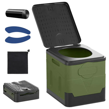 Portable Folding Toilet for Travel, Camping & Emergencies