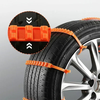 Winter Anti-Skid Tire Chains for Cars - Snow Emergency Use